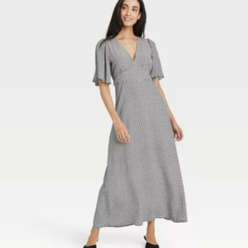 Target Black and White Patterned Maxi Dress